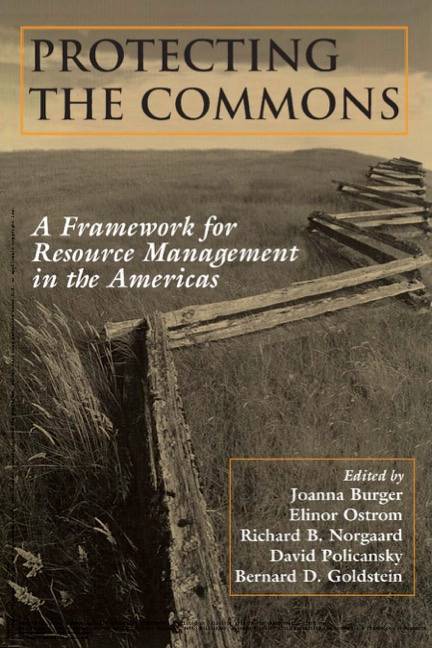 Cover of 'Protecting the Commons: A Framework For Resource Management In The Americas' by Joanna Burger, Elinor Ostrom, Richard Norgaard, David Policansky, Bernard D. Goldstein